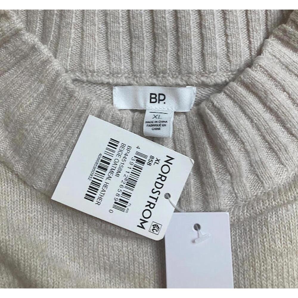 BP Nordstrom Pullover Sweater Dress in Light Cream Cotton Acrylic - Picture 4 of 10